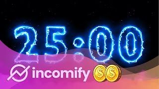 Electric Timer ⚡ 25 Minute Countdown  Visit INCOMIFY [upl. by Naedan]