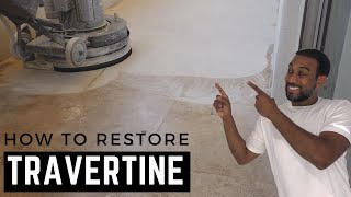 HOW TO RESTORE TRAVERTINE TO MATTE FINISH [upl. by Hephzipah]