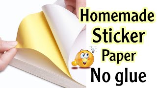 diy sticker paper without glue  how to make sticker paper  homemade sticker paper [upl. by Lonee]