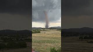 Rare supercell tornado spotted in El Toro Castellón Spain [upl. by Gavan]