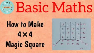 4×4 Magic Square  How to make 4×4 Magic Square [upl. by Akkeber]