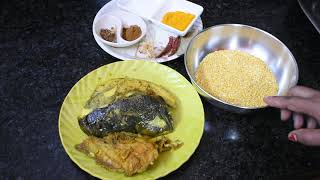 BENGALI RECIPE  FISH HEAD WITH MOONG DAL AWESOME TO EAT [upl. by Marys]