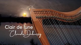 CLAIR DE LUNE Debussy lever harp Anne Crosby Gaudet [upl. by Lauzon682]