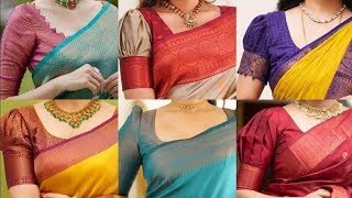 40 Latest Blouse Designs For Silk Sarees 2024 Silk Saree Blouses  Latest Blouse Designs [upl. by Spanjian]