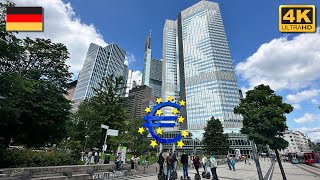 Frankfurt Banking District Bankenviertel  Walking Tour 4K 🇩🇪 Germany [upl. by Aleak56]