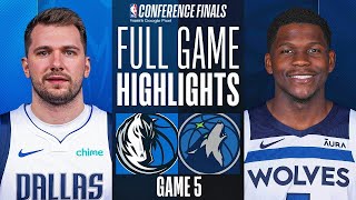 TIMBERWOLVES vs MAVERICKS FULL GAME 5 HIGHLIGHTS  May 30 2024  NBA Playoffs GAME 5 Highlights [upl. by Nnael910]