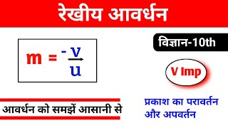 रेखीय आवर्धन किसे कहते हैं  rekhiy avardhan kise kahate hain [upl. by Ocirne]