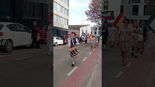 Sint Joris gilde Budel tijdens het Oktoberfest in Sittard [upl. by Anuhsal]