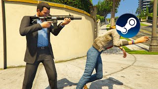 COMO INSTALARDESCARGAR GTA 5 EN STEAM 🎱 [upl. by Kirit]