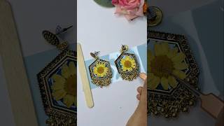 Resin Earings ✨️ 💕 diy earrings resinearrings resinjewellery viralshort shorts [upl. by Dragde]