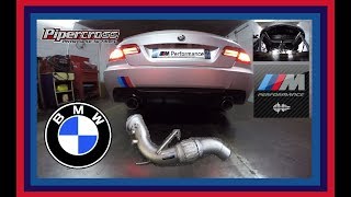 Echappement inox BMW 335d e92 M PERFORMANCE full tube 76mm Amazing sound full hd COMPLET [upl. by Sito]