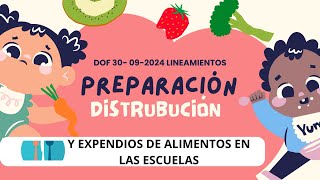 Lineamientos para la expedición y preparación de alimentos en las escuelas [upl. by Laemaj]