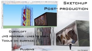 Sketchup curviloft jhs powerbar tools on surface [upl. by Ellesij]