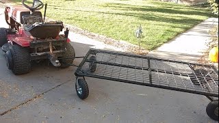 4 tire Yard Trailer Cart made from tubing [upl. by Chouest]