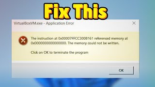 How to Fix The Memory Could Not Be Written Error [upl. by Edana362]