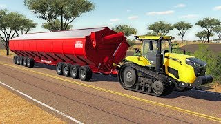 MEGA GRAIN HAULING IN AUSTRALIA  Farming Simulator 19 [upl. by Kciv526]