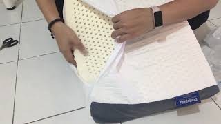 Dunlopillo SnoreLess Bukadus Bantal Anti Ngorok Latex Unboxing amp First Impression [upl. by Harrison36]