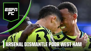 FULL REACTION Arsenal SMASH West Ham 60 ESPN FC [upl. by Aynas]