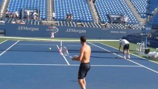 Michael Llodra and his son play tennis [upl. by Yttocs]