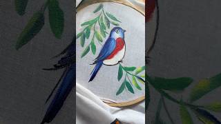 Bird painting fabricpainting birdpainting kaviartstudio shorts trending [upl. by Isoais]