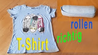 TShirt richtig packen Army Trick  Anleitung [upl. by Schuler118]