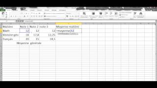 Comment calculer une moyenne avec un tableur [upl. by Tomkin432]