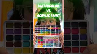 painting with watercolor amp acrylic 🎨art shorts [upl. by Gnanmos]