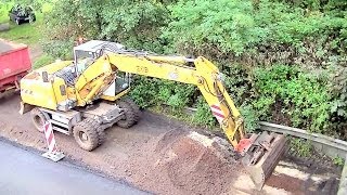 Mobilbagger Liebherr A316  Wheeled excavator Liebherr A316 [upl. by Auohp456]