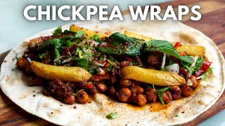 High Protein Spicy Turkish Chickpea Wraps Nohut Durum [upl. by Aissirac]