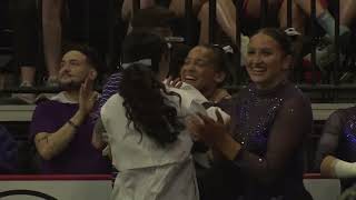 10 again Haleigh Bryant leads LSU Gym to their highest road victory this season [upl. by Ecinaj]