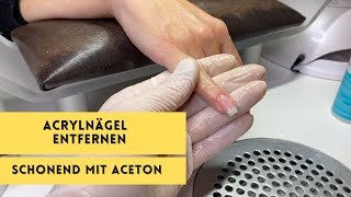 Acrylnägel entfernen mit Aceton  Ohne Feilen [upl. by Athalla564]