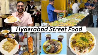 Hyderabad Street Food Part 1  Hyderabadi Chicken Biryani Osmania Biscuits Shawarma and more [upl. by Darbee785]