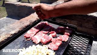 cocina parrilla bondiolita BONDIOLITA AL LIMON CON CEBOLLITAS [upl. by Ehrsam]