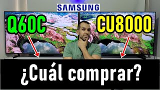 SAMSUNG Q60C vs CU8000 ¿CUÁL DEBERÍAS COMPRAR  QLED vs Crystal [upl. by Ashleigh]