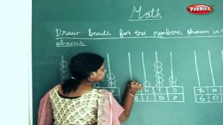 STD 4TH MATHS  Draw beads for the numbers shown in the following Abacus  Knowing Numbers [upl. by Holtz]