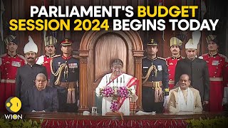 Budget 2024 LIVE President Droupadi Murmu addresses both Houses of the Parliament  WION LIVE [upl. by Gersham]