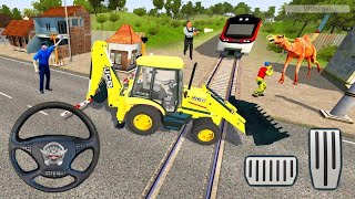 ✅JCB 3DX Backhoe Loader With Passenger New Mod Bus Simulator Indonesia Android Gameplay [upl. by Mandler]