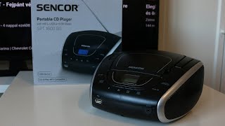 Sencor SPT 1600 BS Portable CD Player  Unboxing amp Test [upl. by Ariamoy]