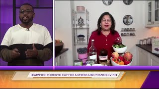 Author Dr Uma Naidoo shares food tips to have a stressless holiday meal [upl. by Anaylil]