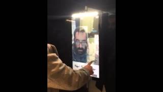 FittingBox OWIZ  Interactive Mirror  OPTI Munich 2015  Safilo Booth [upl. by Kerril613]