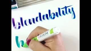 Blendability  Ecoline on Yupo [upl. by Clova84]