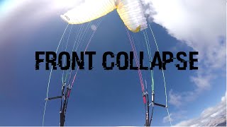 FRONT COLLAPSE  Marmolada Paragliding [upl. by Haelam]