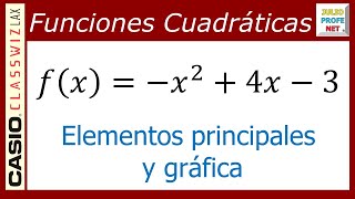 ANÁLISIS DE FUNCIONES CUADRÁTICAS  Ejercicio 4 con CASIO Classwiz fx991LA X [upl. by Enimrac]