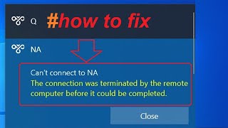 How to fix The connection was terminated by the remote computer error when connect to VPN [upl. by Sedaiuqlem829]