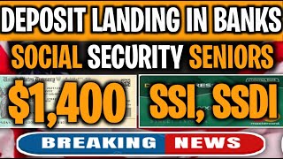 1400 DIRECT DEPOSIT WILL BE LANDING IN BANKS FOR ALL SOCIAL SECURITY RECIPIENTS ON SS SSI SSDI VA [upl. by Ruberta]