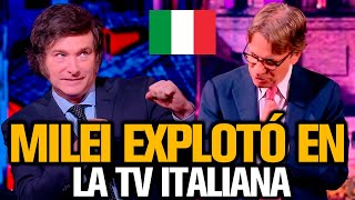 MILEI EXPLOTÓ EN LA TV ITALIANA 🇮🇹 [upl. by Arretahs]