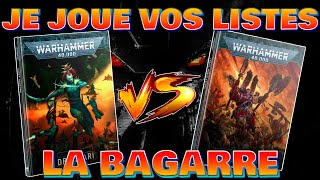 40K JE JOUE VOS LISTES  Drukhari contre World Eaters [upl. by Lawford]