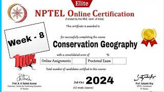 Conservation Geography week 8 Assignment Answers  NPTEL 2024 [upl. by Farkas]