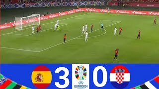 Spain vs Croatia 30  UEFA Euro 2024  Match Highlights [upl. by Suanne]