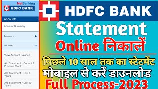 HDFC Bank account statement kaise nikale online  hdfc statement kaise dekhen  hdfc bank statement [upl. by Stewart778]